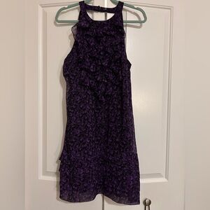Flowy purple and black dress